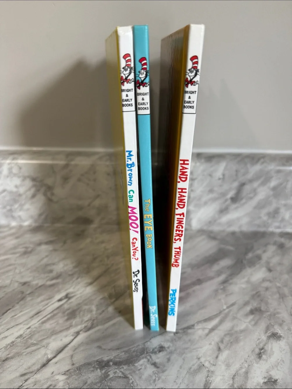 Dr. Seuss Beginner Books Hardcover Lot of 3 Eye Book Mr. Brown Can Moo Hand Hand